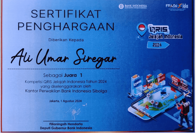 Mahasiswa MD Ali Umar Siregar Dkk Raih Juara 1 Lomba QRIS Jelajah Indonesia Tahun 2024
